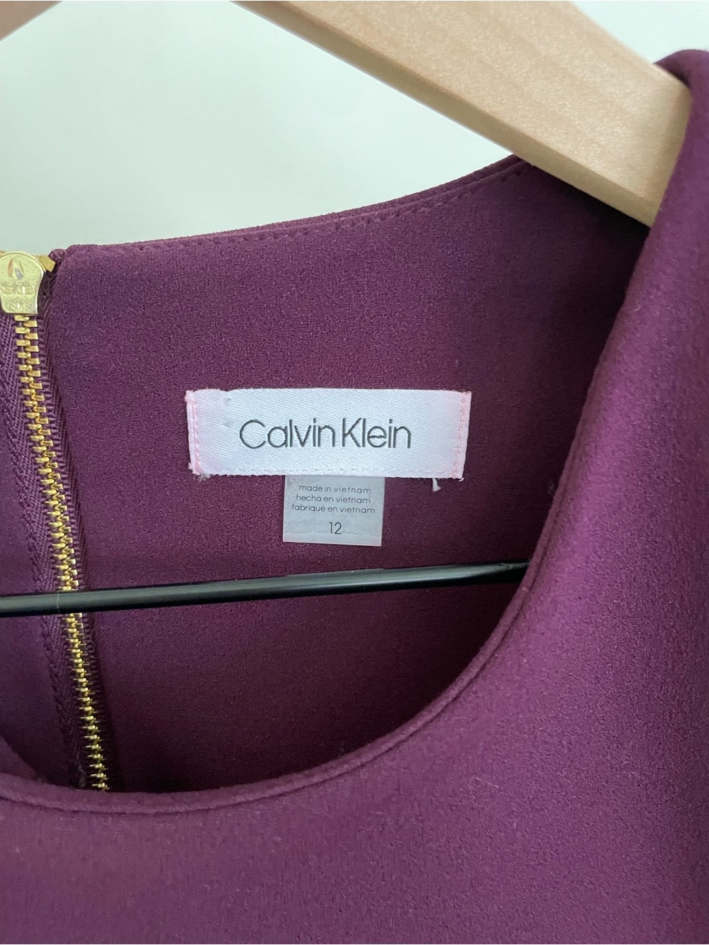 Calvin Klein Plum Tulip-Sleeve Sheath Dress - Picture 3 of 6